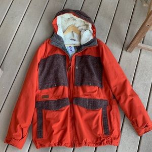 Burton Dry Ride Men’s XL Snowboarding Ski Coat Rust Plaid